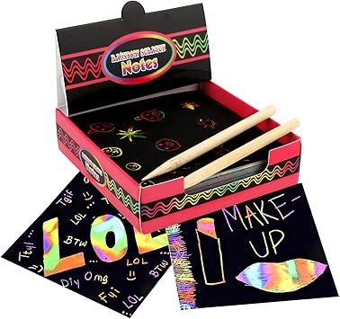 scratch art box of rainbow mini notes