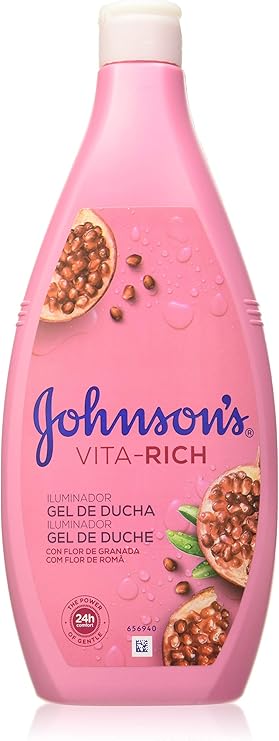 Johnsons - Gel de ducha Vita-Rich iluminador con extracto de Granada , 6 x 750 ml