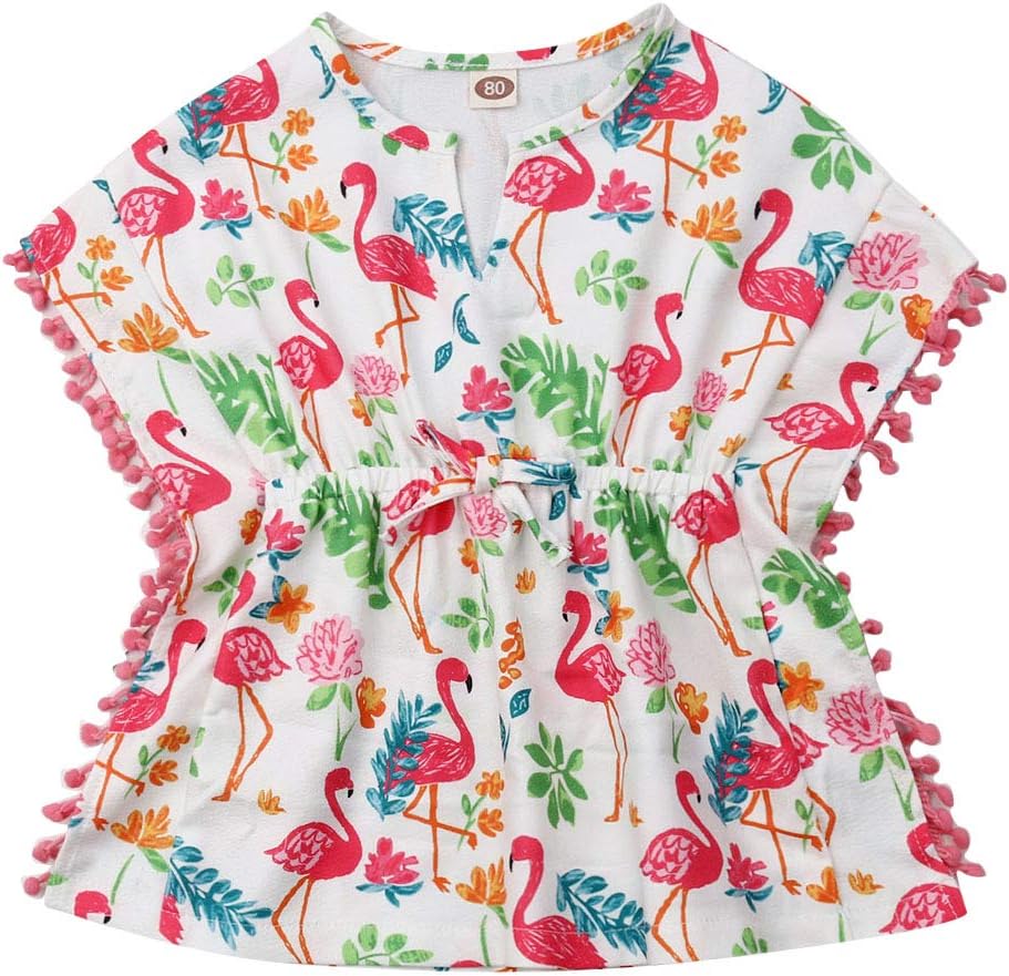 Koloyooya Fashion Toddler Baby Girls' Swimwear Cover-Up Sundress Swimsuit Poncho Wraps Beach Dress Tops.