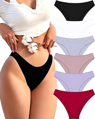 6er Pack Unterhosen Damen Baumwolle Unterwäsche Frauen Set Cotton Panties Slips Mehrpack Hipster Atmungsaktiv S-XL