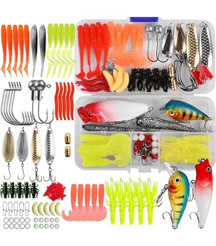 Tbbure 124-Piece Fishing Lure Kit - Tackle Box With Soft Baits, Hooks, Crankbaits For Bass & Freshwater - View #8