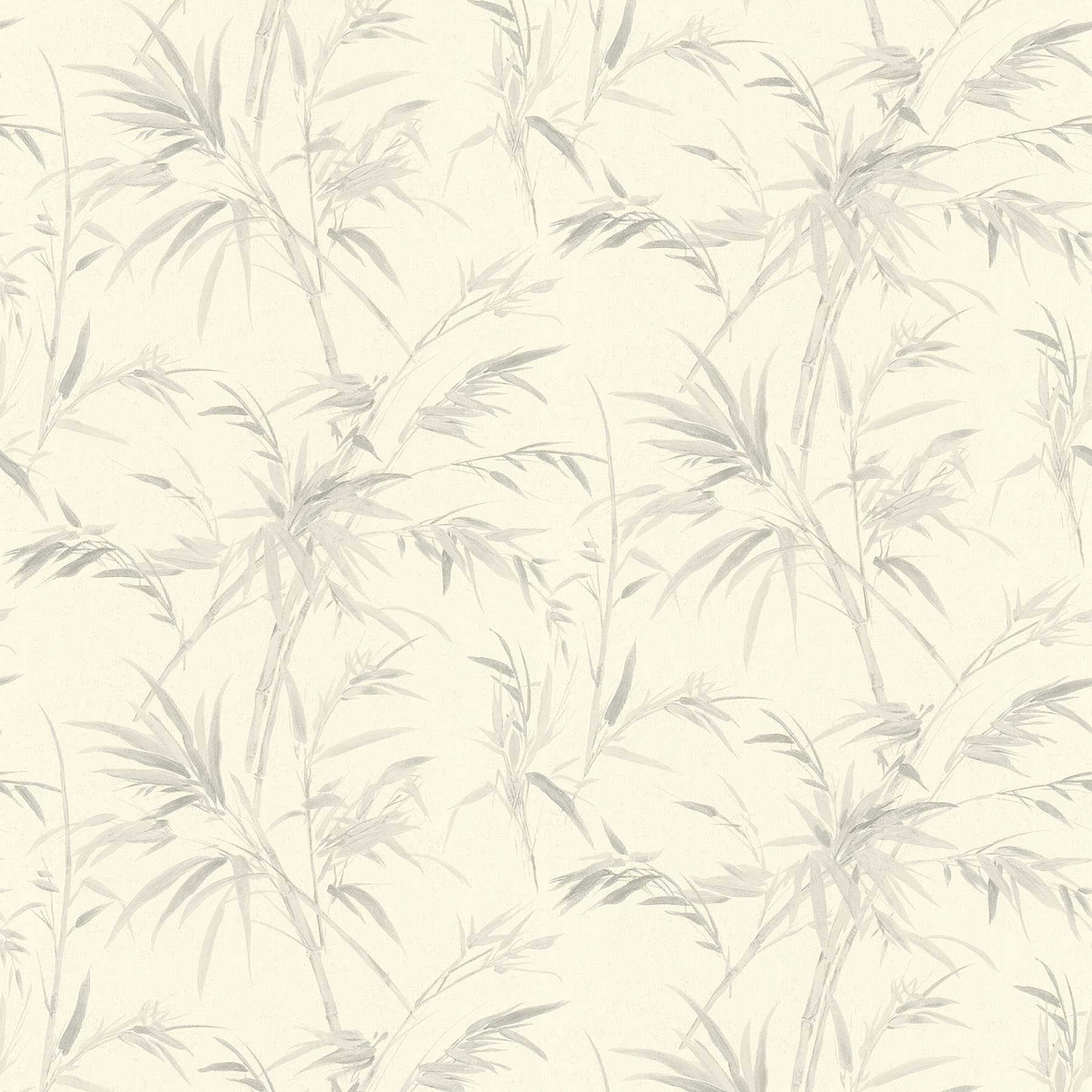 Palm Wallpaper Sumatra A.S. Création Non-Woven Wallpaper 10.05 m x 0.53 m Grey White Made in Germany 373762 37376-2