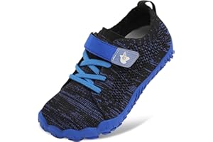 LeIsfIt Kids Girls Boys Shoes Wide Barefoot Shoes Kids Anti-Slip Sneakers Lightweight Hiking Sneakers for Toddler Little Big Kid