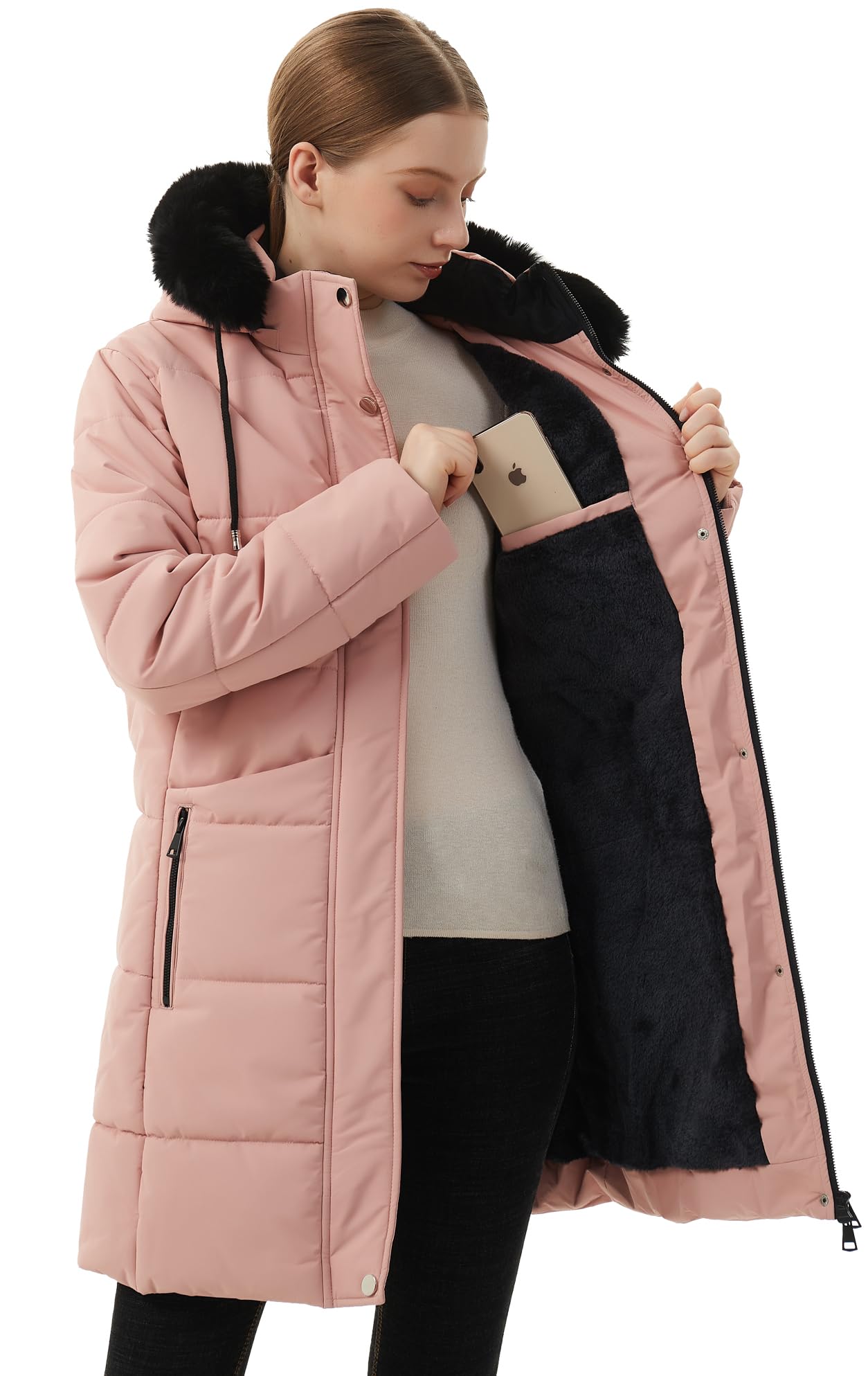 Fleece Lined Down Jacket