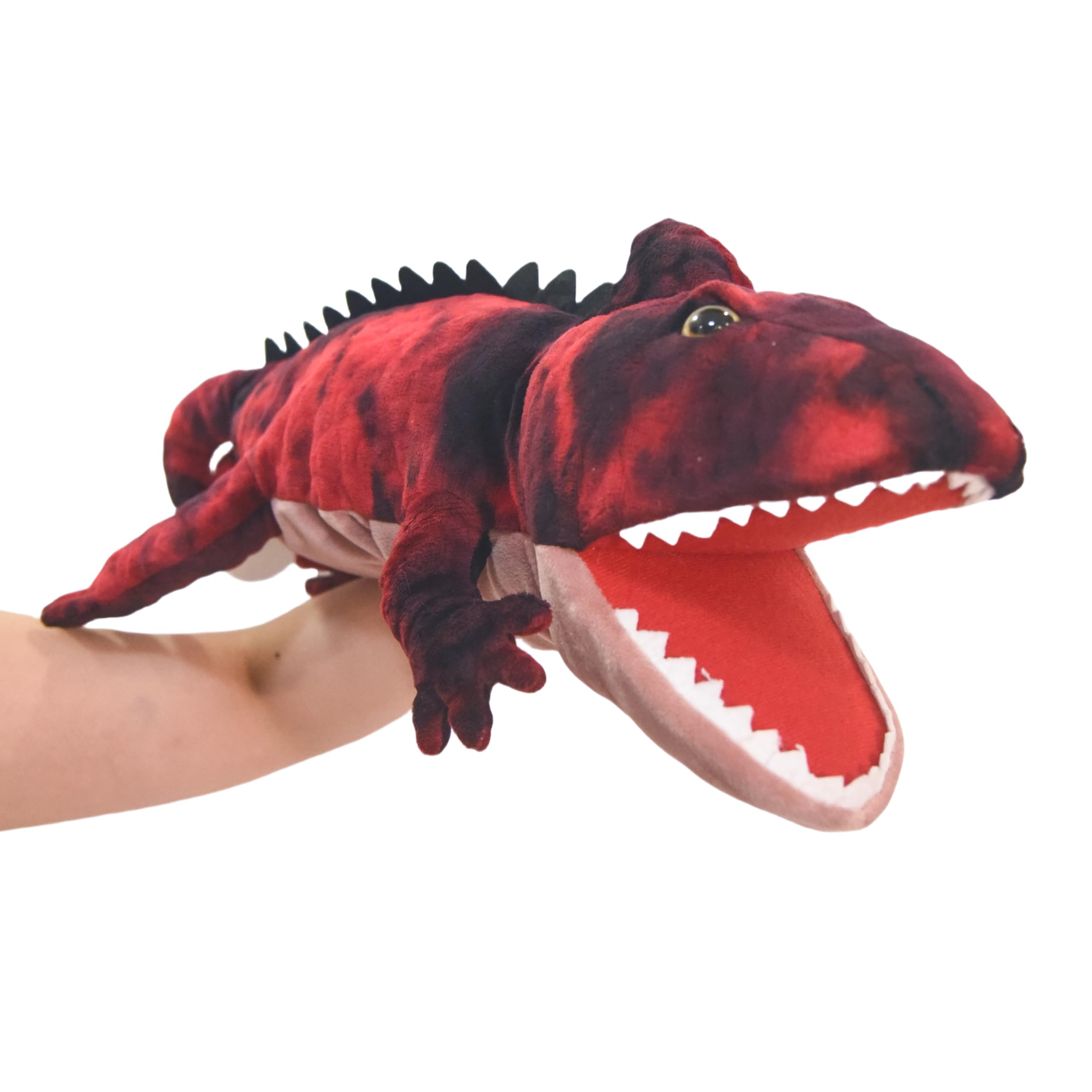 Lilizzhoumax Simulation lizard Hand Puppet Plush Toy Stuffed Animal handpuppet Fluffy lizard Cute Role-Playing Child Interactive Early Education Toys Home Decoration Animal Toys Gift for Kids