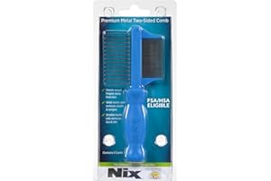 Nix Lice Removal Comb, 2-Sided, Dual-Action Lice Comb for Removing Tangles, Lice & Nits