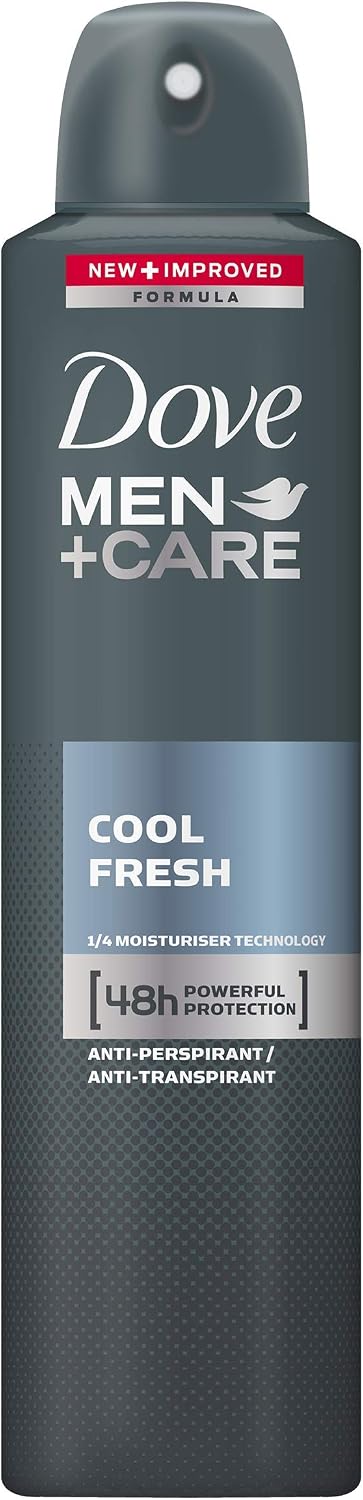 Dove Men+ Care Antiperspirant Body Spray, Cool Fresh, 250 ml (Pack of 1)