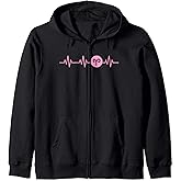 Aries Zodiac Horoscope Sign Heartbeat Heart Pulse Love Zip Hoodie