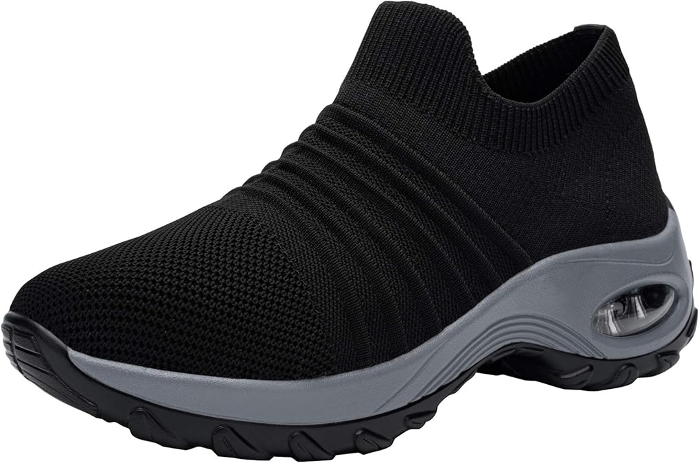 Amazon.com | DYKHMILY Slip on Steel Toe Shoes for Women Lightweight Girls Safety Shoes Walking 