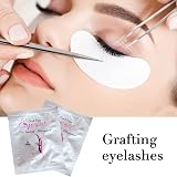 Sunallwell 100 Pairs Under Eye Gel Pads Eyelash Extension Lint Free Patches view 2