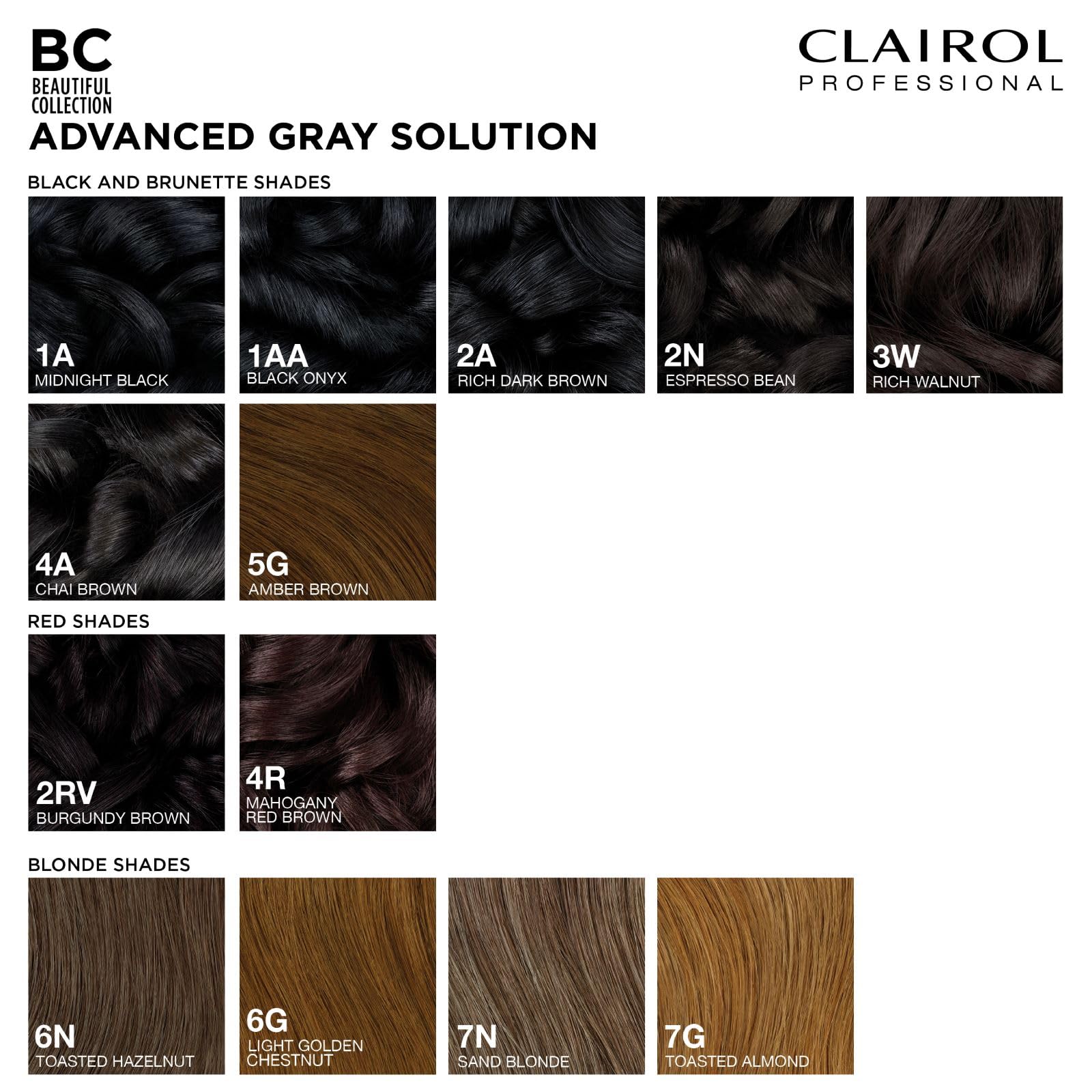 Clairol Professional Beautiful Collection Advanced Gray Solutions | Semi-Permanent Hair Color with Gray Coverage for All Hair Textures | Packaging May Vary
