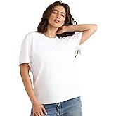Organic Basics Womens True Heavy Cotton Boxy Short Sleeve Tee Shirt