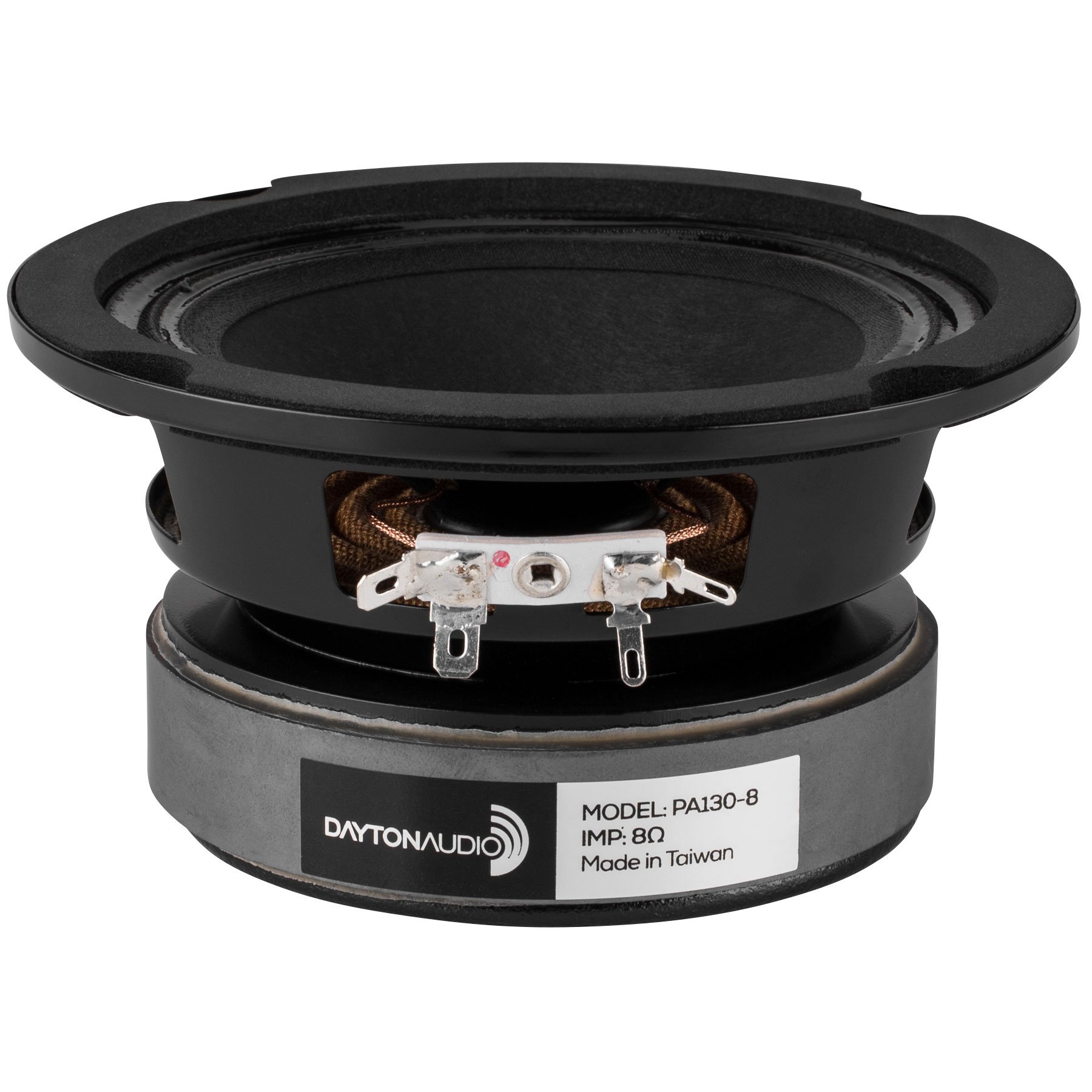 DAYTONAUDIO PA130-8 5" Full Range PA Driver, Black, 8 Ohm, Dynamic Driver, 60W Max, 2.0 Channel, Minimalist Style, Limited Warranty, Speaker
