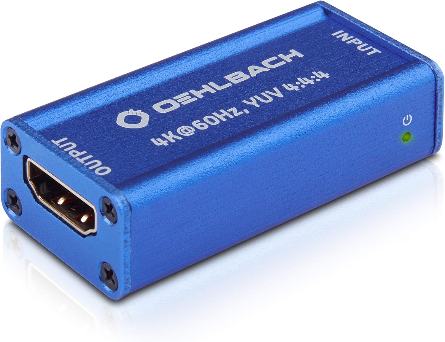 Oehlbach UltraHD Repeater (HDMI Signal Amplifier for UltraHD Signals HDR, Dolby Vision, 4K with 60Hz, HDCP 2.2) - Cobalt Blue