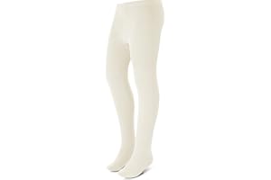 Zubii Basic Girls Tights | Comfy Soft Flat Tights Made from Breathable Cotton | Great for Uniform or Everyday