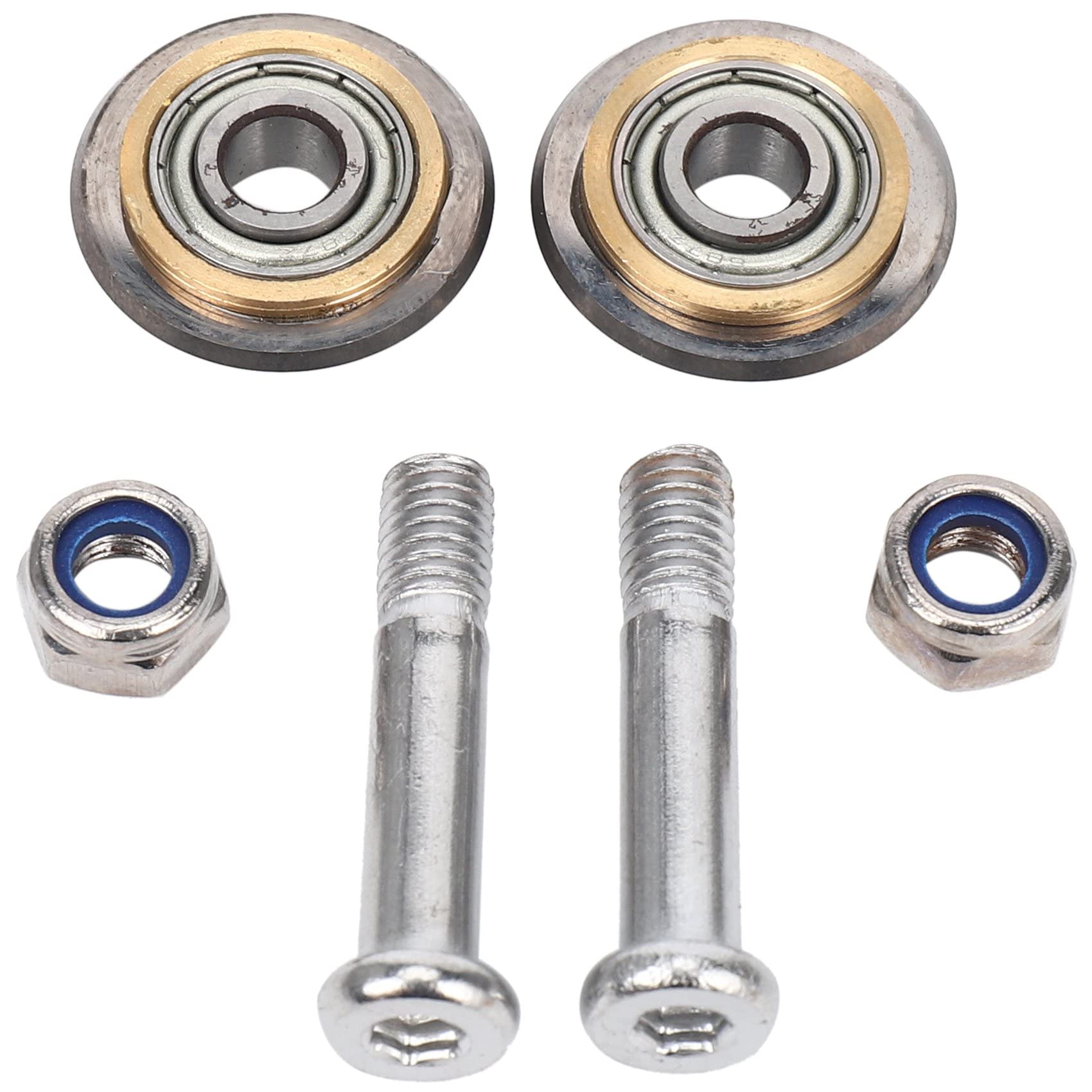 Hacbop 2 Pcs Tile Wheel Cutter Tile Cutter Replacement Scoring Wheel with Bolt and Lock Nut for Manual Tile Cutting Machine, Silver & Copper