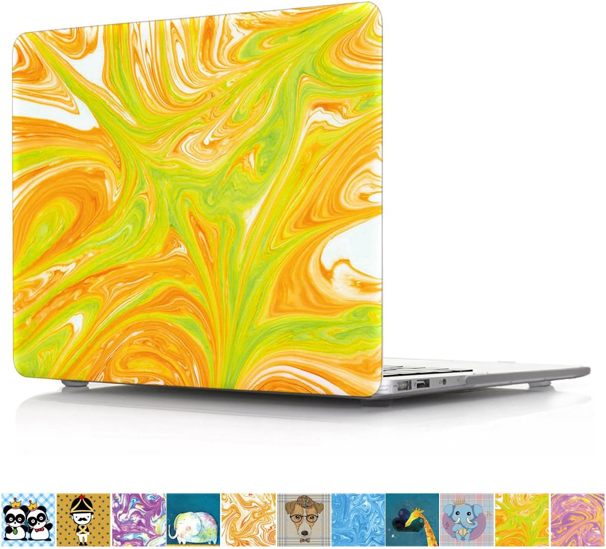 MacBook Retina 15 inch Case A1398, PapyHall Color Painting Plastic Pattern Hard Case for MacBook Pro 15 inch Retina Display A1398 - Yellow