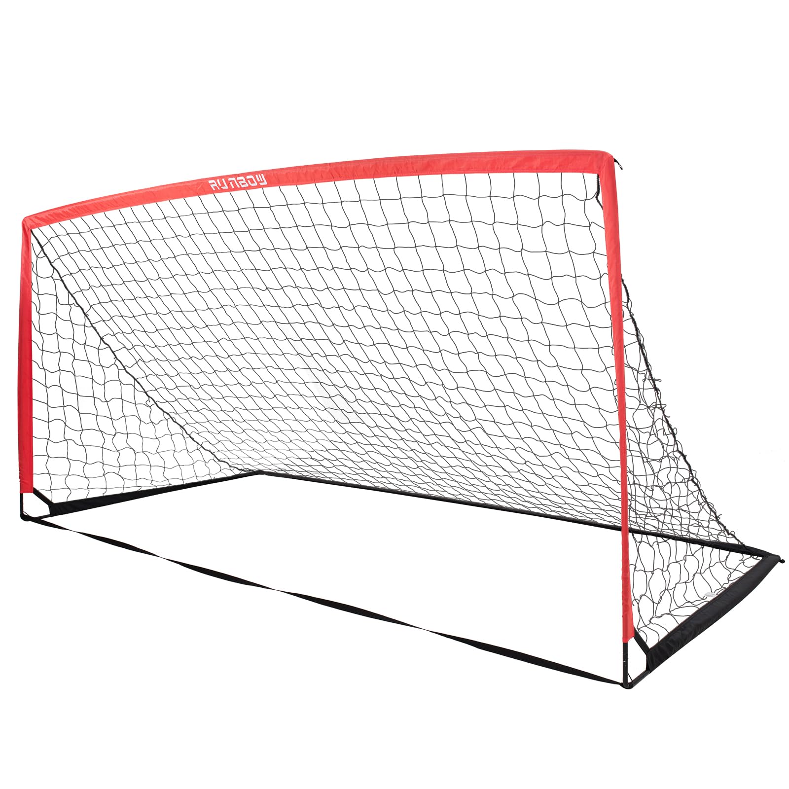 Photo 1 of RUNBOW 11x5.5 ft Portable Kids Soccer Goal for Backyard Adult Junior Teenager Large Metal Frame Soccer Net with Carry Bag (11x5.5ft, Red, 1 Pack)