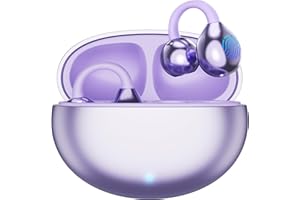 MERRYKING Ai Language Translation Earbuds, 3-in-1 Free-Clip Translator Earbuds, 144-language Real-time Two-Way Translation Device, HD Sound, Long Battery Life, with ONE Year Subscription, Purple