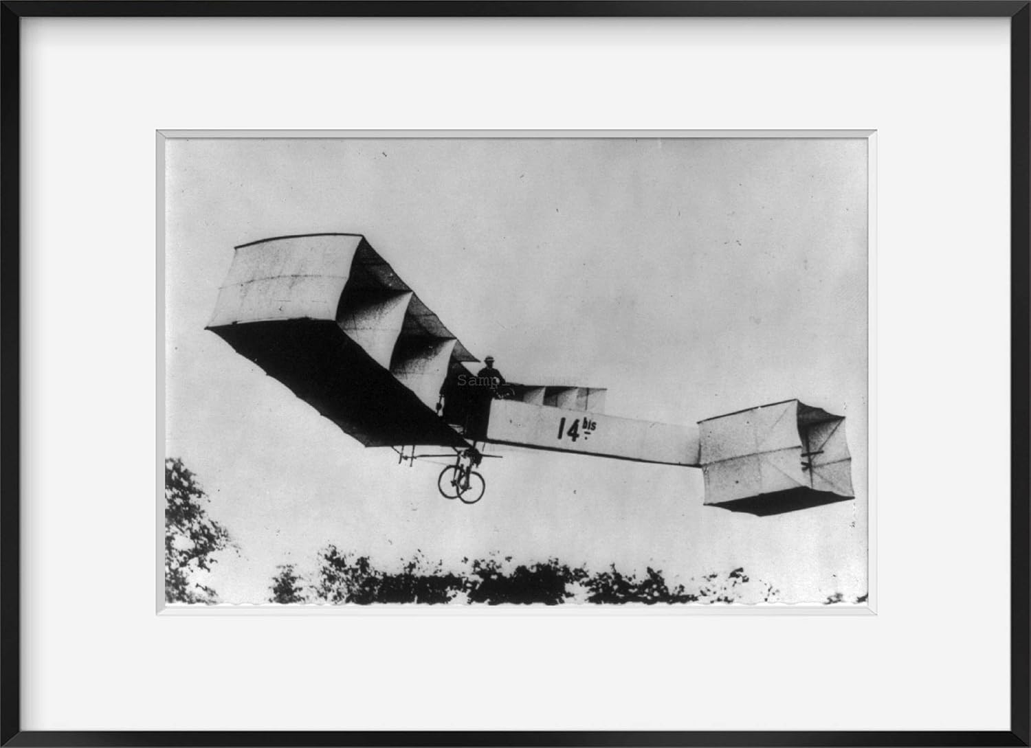 Photographs - INFINITE PHOTOGRAPHS 1948? from a photograph taken 1908 Nov. 13 photograph of Santos-Dumont, sur 14 bis, vole 220 mètres