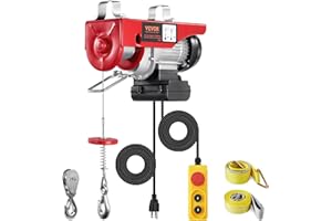 VEVOR Electric Hoist with Remote Control, 440 lbs Material Handling Tool, 110V Electric Hoist with 14ft Remote Control for Factories, Warehouses, Construction Site, Attic