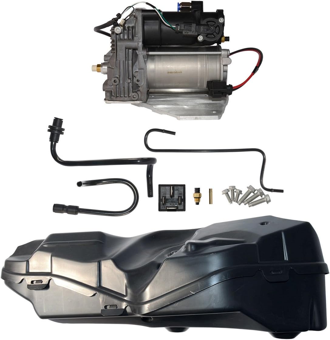 Air Suspension Compressor Pump + Cover For LR3 LR4 LR015303, LR023964, LR044360