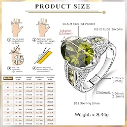 Men Silver Signet Ring with Gemstone 925 Sterling