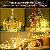 [Lezonic] 220 LED Fairy Lights Mains Powered 25M 8 Modes Copper Wire IP65 Warm view 4