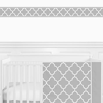 Amazon Com Gray And White Trellis Print Modern Lattice Wall Paper Border Baby