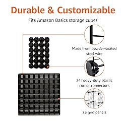Amazon Basics Cube Wire Grid Stackable Storage