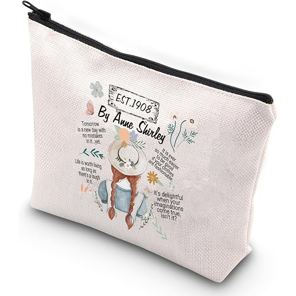 Literarische Make-up-Tasche „Tomorrow Is A New Day“ – Anne-Fans, Wasserdicht, 23x17 Cm, Buchzitat