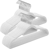 SONGMICS Velvet Hangers Set of 50, Non-Slip, 360 Swivel Hooks, 0.6 cm Thick