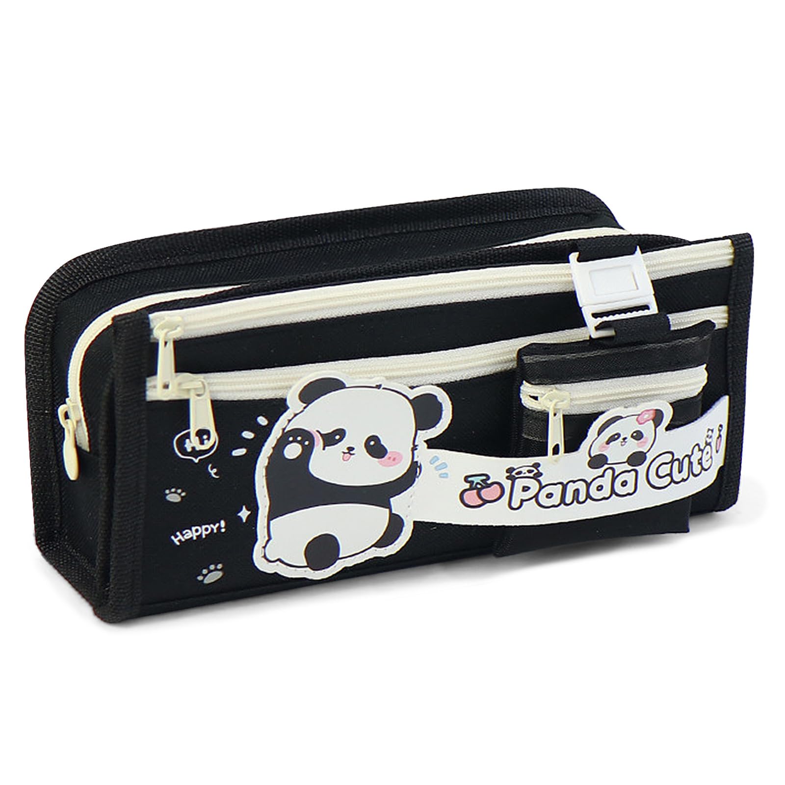 LJCZKA Cute Panda Pencil Case Large Capacity for Girls Boys, Pencil Pouch with Compartments Panda Stationery for Office College School