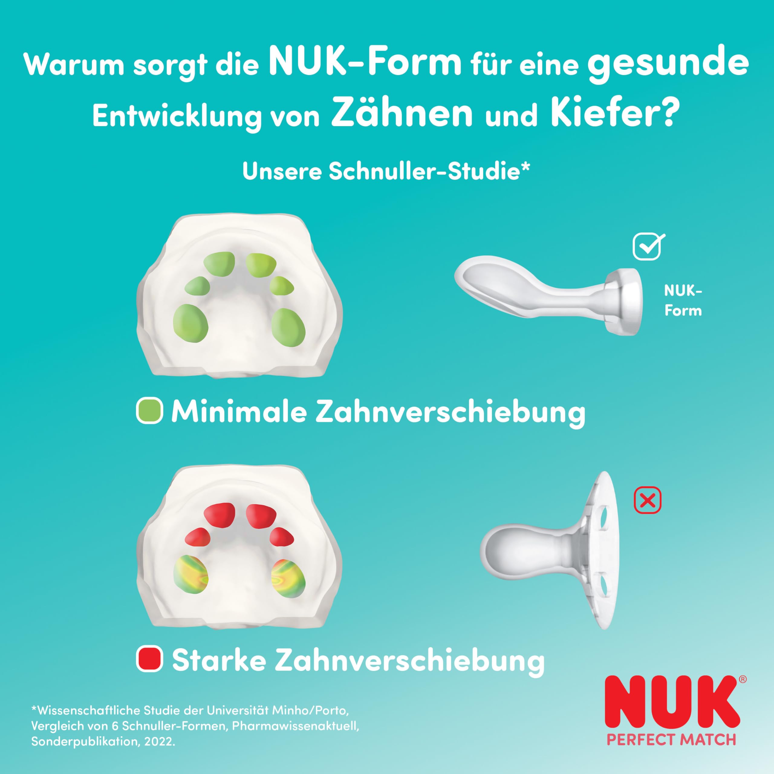 NUK Perfect Match Air Day & Night Baby-Schnuller | 18-36 Monate | Leuchtende Beruhigungssauger, die Luftzirkulation fördern & Speichelrash verhindern | 95% Baby-Akzeptanz** | Sortiert | 4 Stück 6