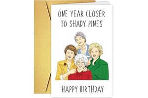 Golden & Girls Birthday Card for Best Friend - Funny 40th, 50th, 60th Birthday Card Gift for Her, Bestie, Mom, Grandma, Wife,