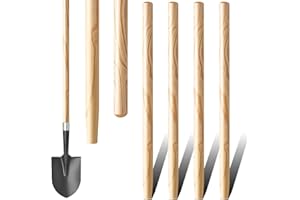 Menkxi 4 Pcs Wooden Shovel Handle Replacement for Long Handle Shovels Garden Tool (41")