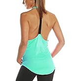 icyzone Workout Tank Tops for Women - Athletic Yoga Tops, T-Back Running Tank Top