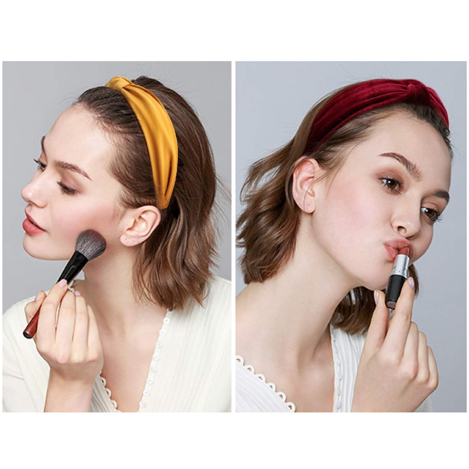 Ondder Knotted Headbands for Women Wide Headband 10 Pack Top Knot Hair Bands for Women's Hair Thick Turban Headbands Leopard Print Cheetah Headband Fashion Headband Cross Knot Hairbands Non Slip Women Headbands Diademas para Mujer : Beauty