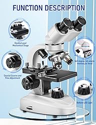 Binocular Compound Microscope 40X-2000X, Research