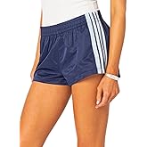 UAURORAO Women Striped Athletic Shorts Elastic Waist Side Stripe Casual Shorts Loose Patchwork Workout Sweat Shorts