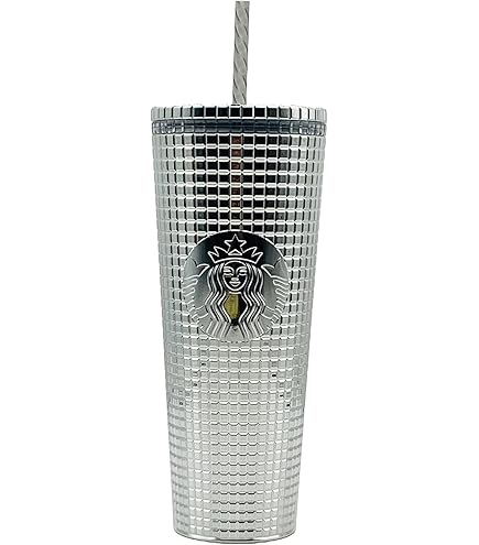 Gobelet Starbucks 710 Ml Avec Couvercle Et Paille - Double Paroi - Couleur Diamant