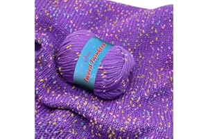 KnitPal Tweed Twinkles Soft Acrylic Speckled Baby Yarn for Kitting or Crocheting Blankets, 8 skeins, 696 yards/400 Grams, DK #3 (Orchid Purple)