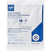 Medline Standard Instant Cold Pack, Single-Use, 5x6 Inch, Case of 50