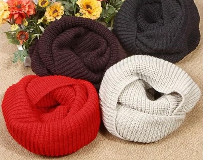 Amazon Co Jp シンプル ニット スヌード 秋冬 カジュアル ファッション小物 ファッション雑貨 首巻き ストール マフラーの代わりに大活躍 暖かい単色スヌード 対象 メンズ レディース 男女兼用 ユニセックス商品 カラー 黒 ブラック ホビー