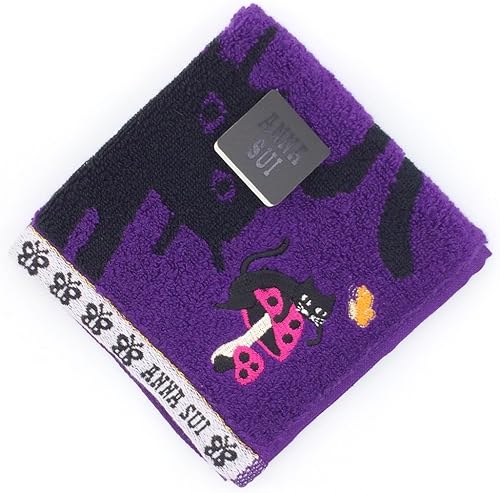 Amazon Anna Sui アナスイ ハロウィン Halloween 猫 ネコ タオルハンカチ ハンドタオル タオル ハンカチ ブランド レディース ギフト パープル シューズ バッグ