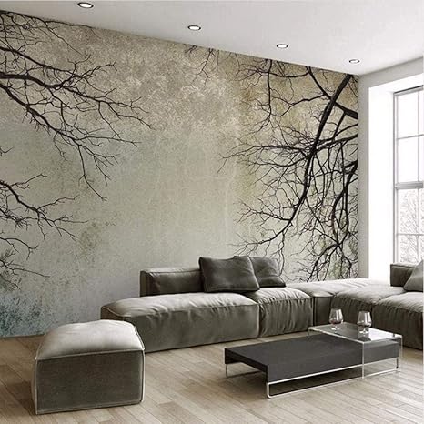 Amazon Djskhf カスタム任意のサイズの壁画壁紙モダンなシンプルなブランチ空の写真の壁紙3dリビングルームの家の装飾3d 400x280cm 壁紙