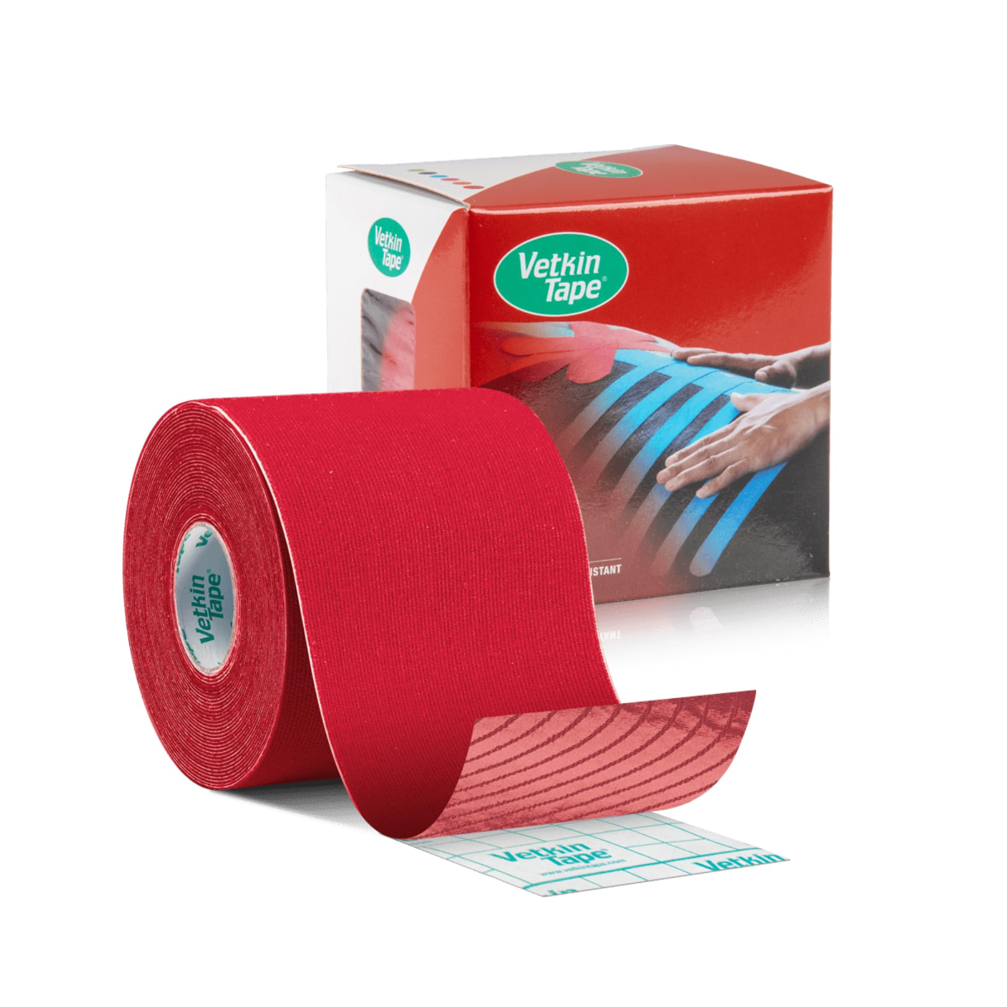 VetkinTape® Veterinary Kinesiology Tape Red | kinesiology Tape For Horses & Dogs | Equine & Canine Kinesiotape | Latex Free and TÜV Quality Mark Certified Ktape | 6cm-5m | Pack of 1 Roll — image 1