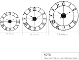 HAITANG Vintage Silver Wall Clock 40cm Roman Numerals Quiet Battery Operated view 3