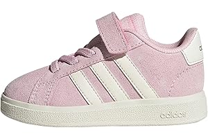 adidas Baby-Boy's Grand Court 2.0 Elastic Lace & Strap Sneaker