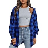 Trendy Queen Women Flannel Shirts Plaid Tops Fall Fashion Shackets Long Sleeve Blouse Button Down Outfits Winter Jackets 2026